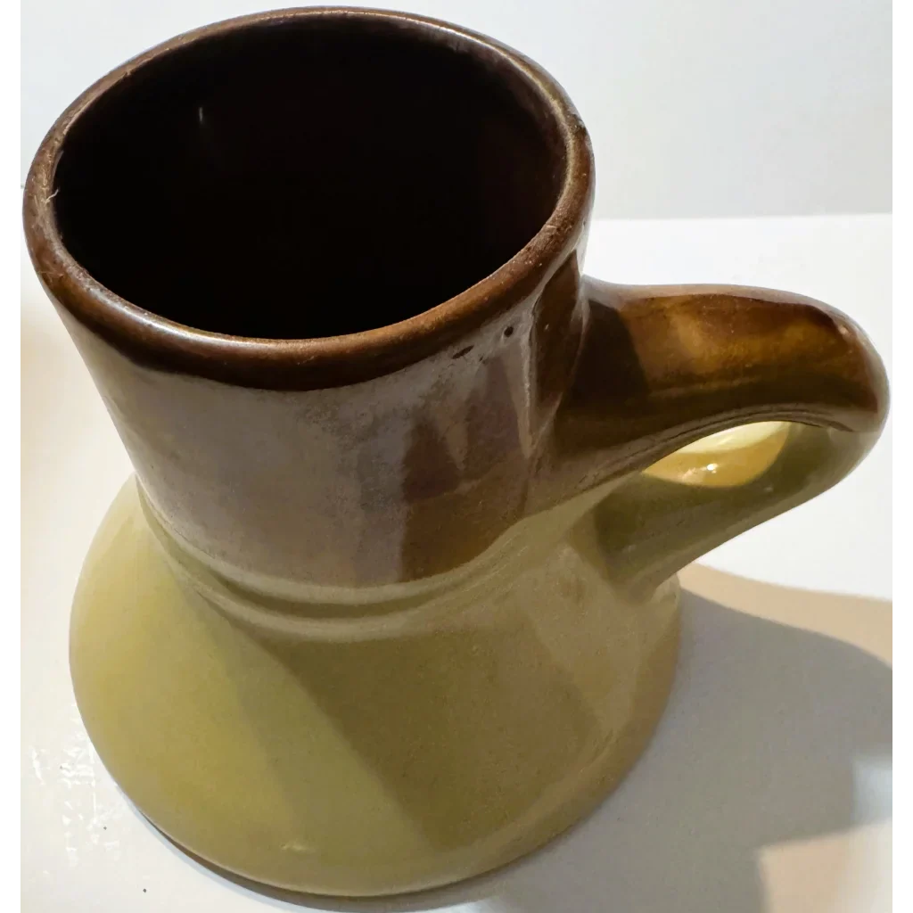 Vintage Mid Century Studio Pottery Mug – Two Tone Handmade Ceramic Cup