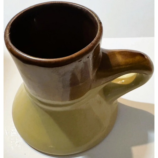 Vintage Mid Century Studio Pottery Mug – Two Tone Handmade Ceramic Cup