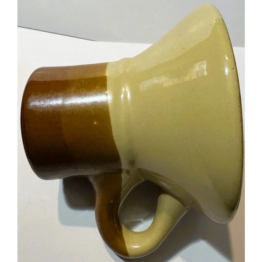 Vintage Mid Century Studio Pottery Mug – Two Tone Handmade Ceramic Cup