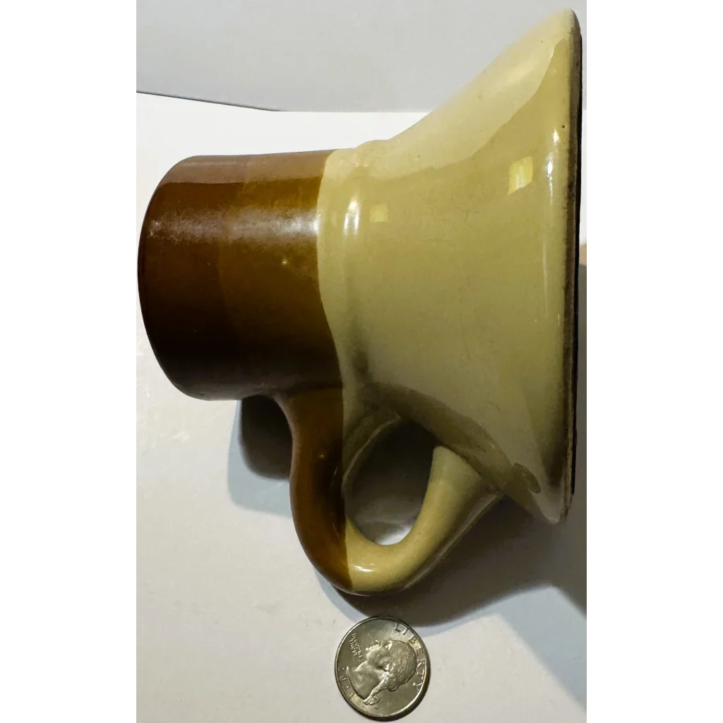 Vintage Mid Century Studio Pottery Mug – Two Tone Handmade Ceramic Cup